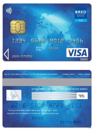 Download Fiji Bred Bank visa card Photoshop template